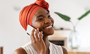 woman on phone