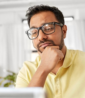 Stressed Man with Laptop